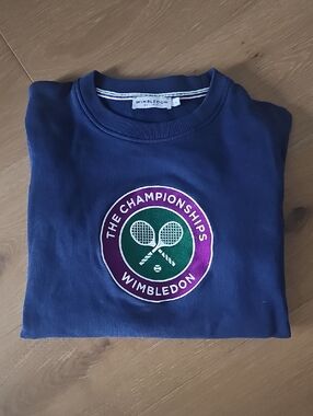 Wimbledon Tennis Sweatshirt Blue Crewneck Small | Official Logo | Rare